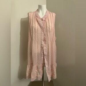 Sheer Blush Polka Dot Blouse